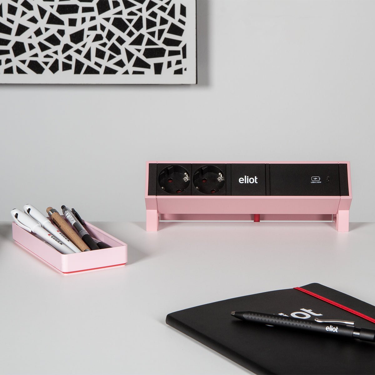 Desk Auftischsteckdose Pink mit 60W USB - C - Eliot Onlineshop