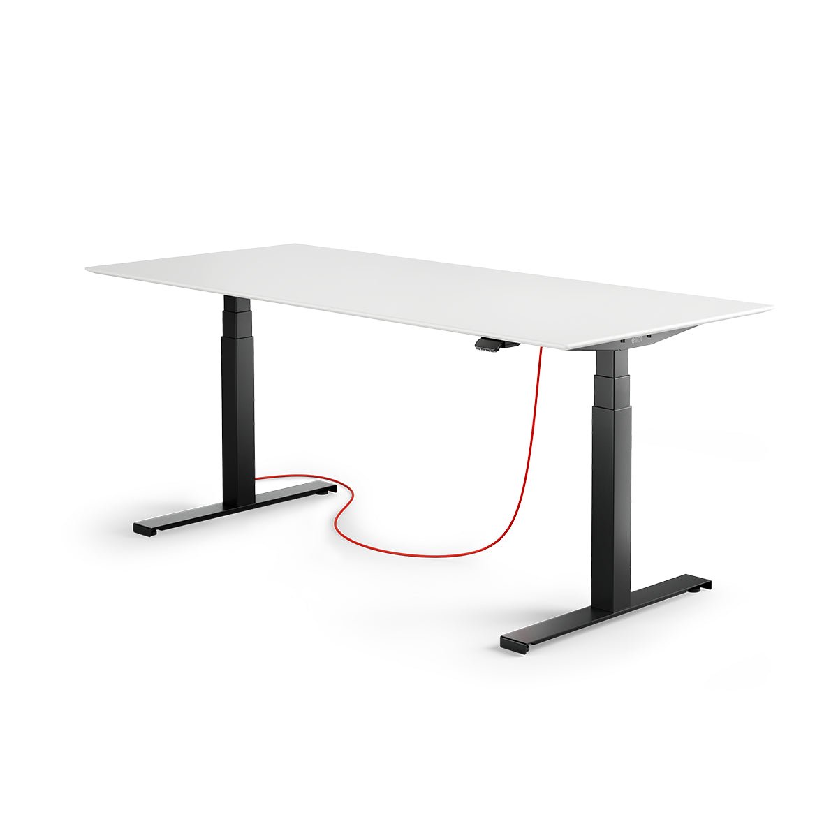 Eliot Lock Black Tischplatte MDF White mit Fase 180x80cm - Eliot Onlineshop