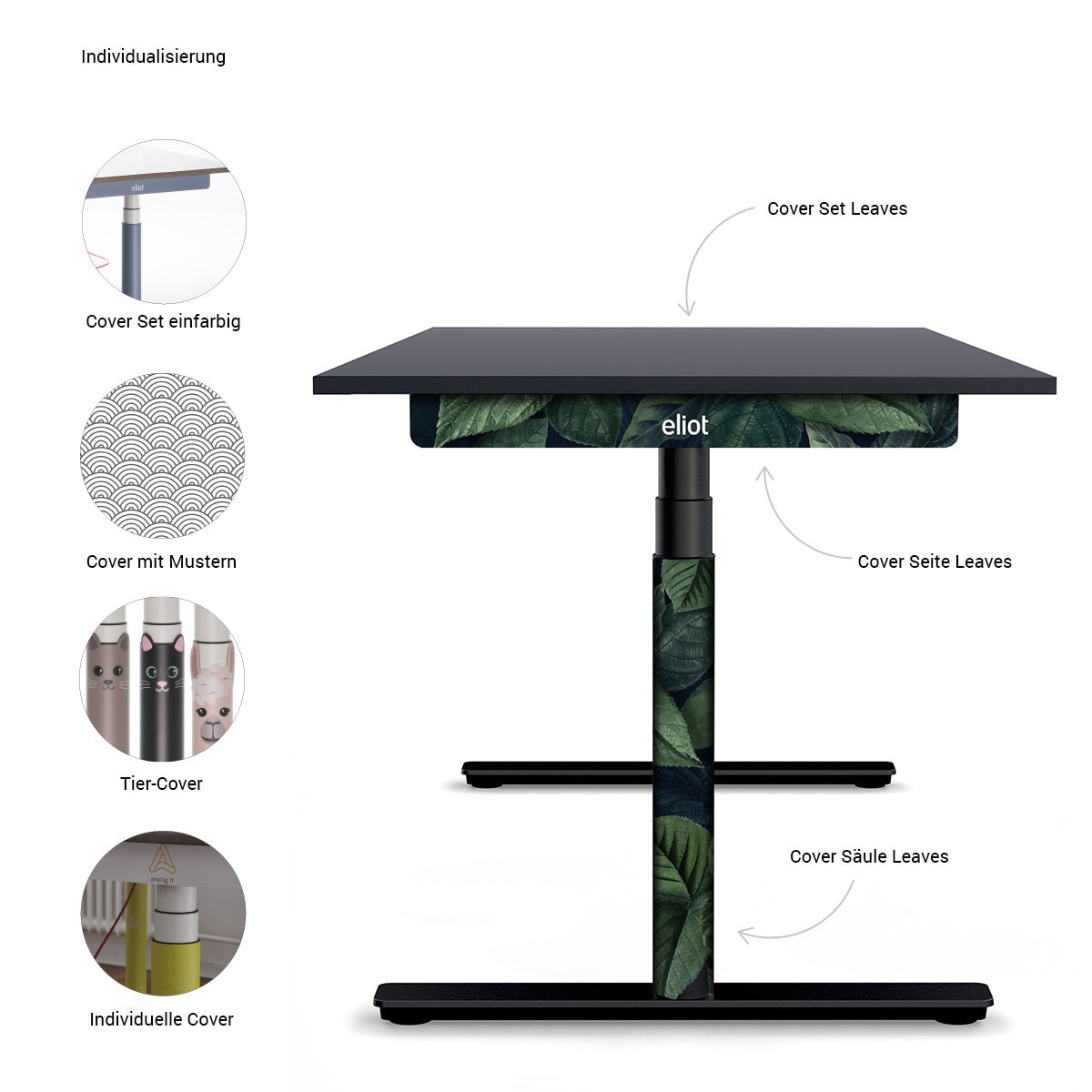 Original Black mit Tischplatte Soft Graphite - Eliot Onlineshop