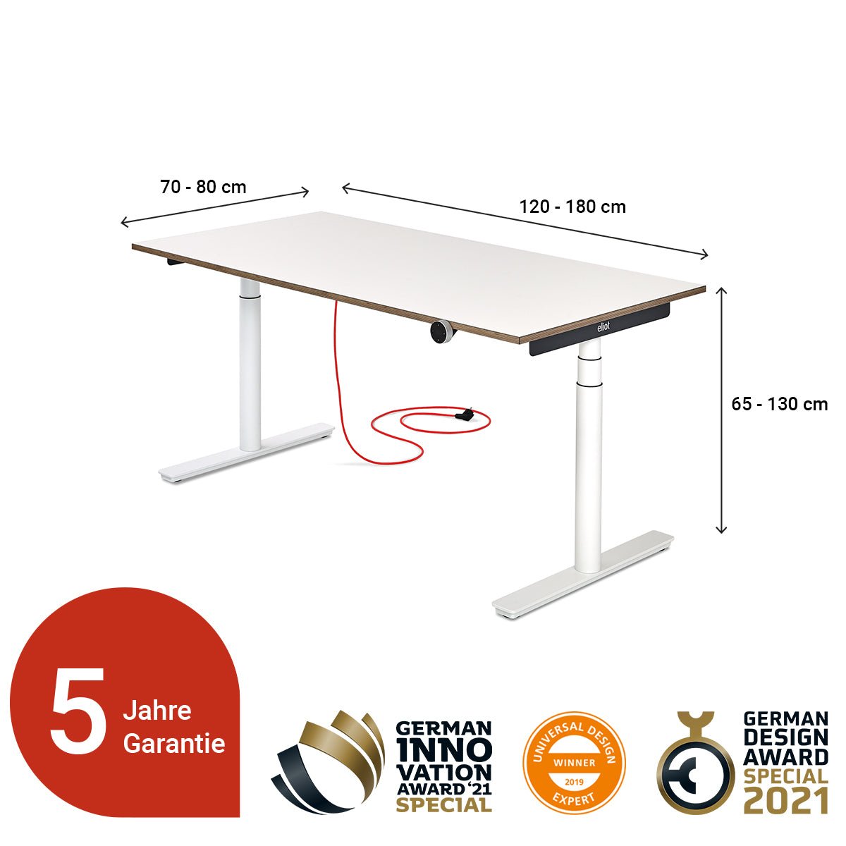 Original White mit Tischplatte Design White - Eliot Onlineshop