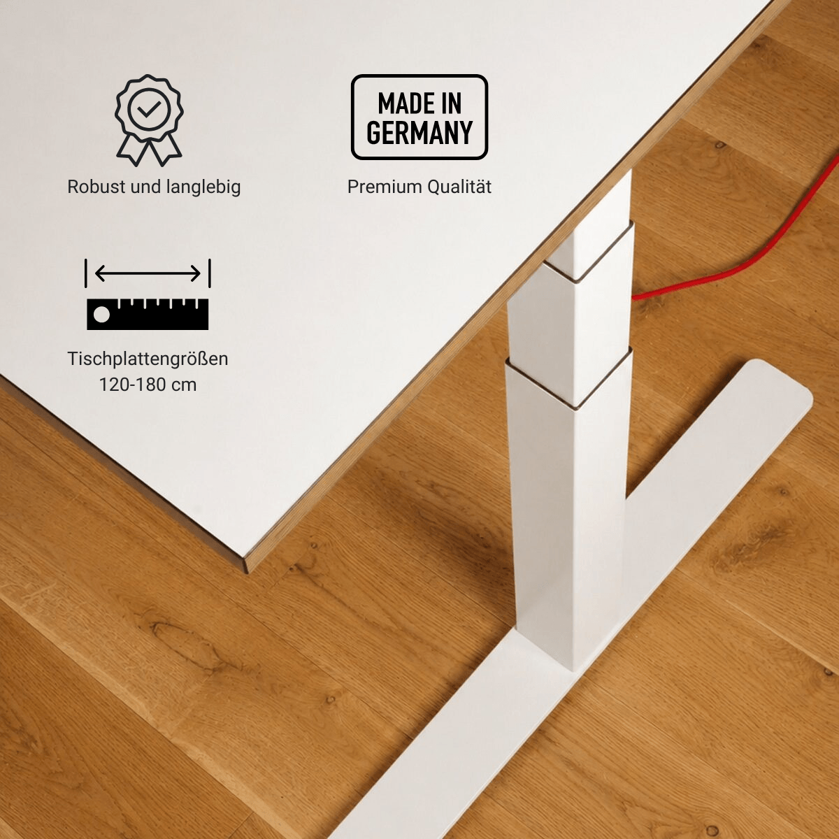 Eliot Pro White Tischplatte Multiplex Fenix Bianco 180x80cm - Eliot Onlineshop