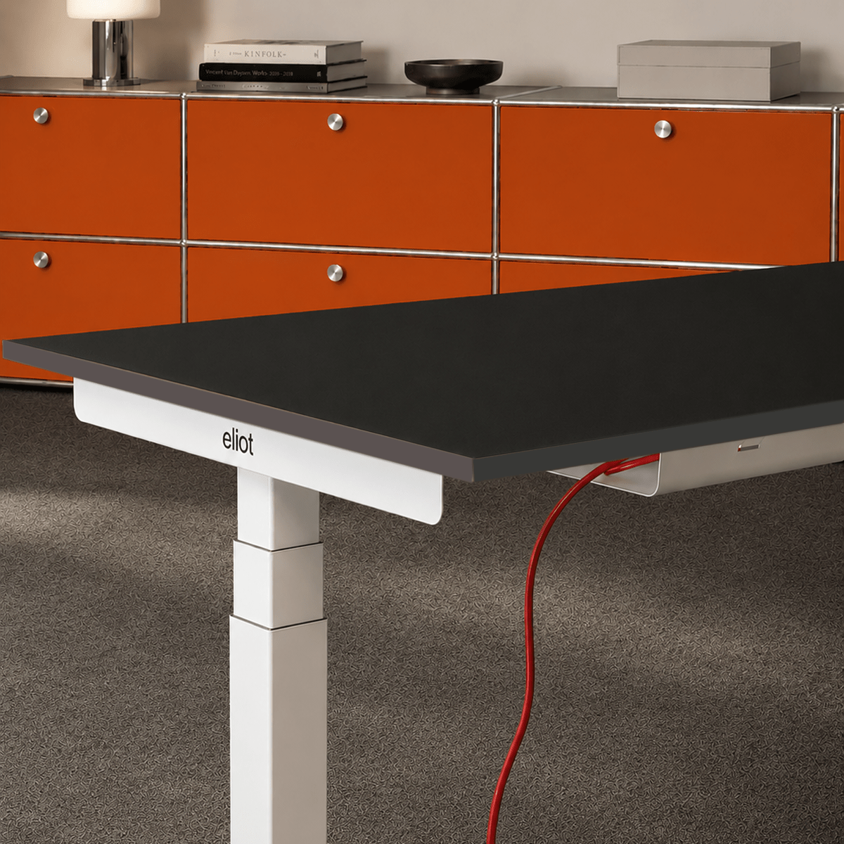 Eliot Pro White Tischplatte Soft Graphite 180x80cm - Eliot Onlineshop