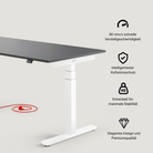 Eliot Pro White Tischplatte Soft Graphite 180x80cm - Eliot Onlineshop