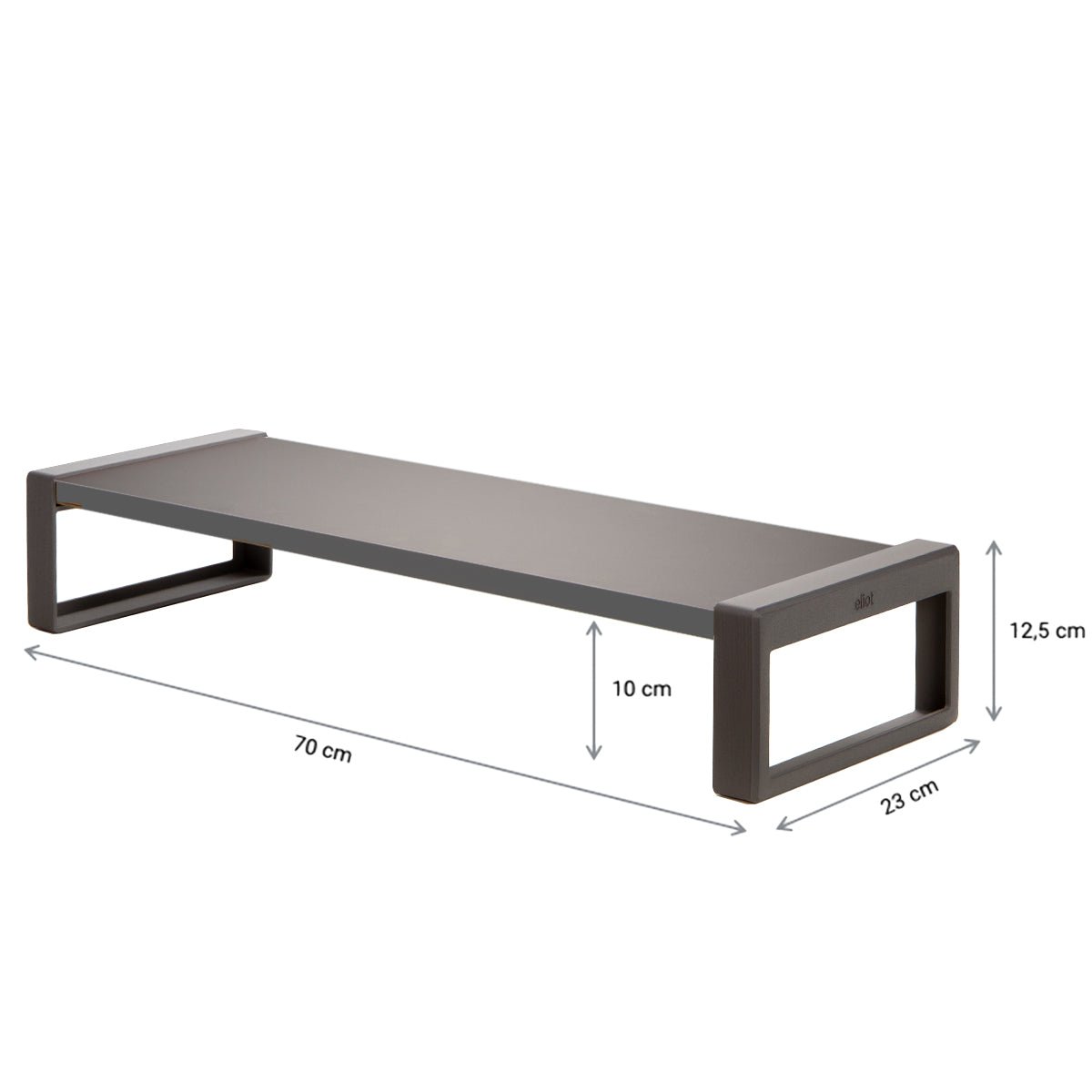 Schreibtischaufsatz Level Soft Graphite - Eliot Onlineshop