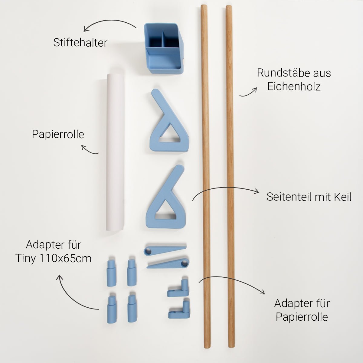Tiny Top Kids Set Schreibtischaufsatz Hellblau - Eliot Onlineshop