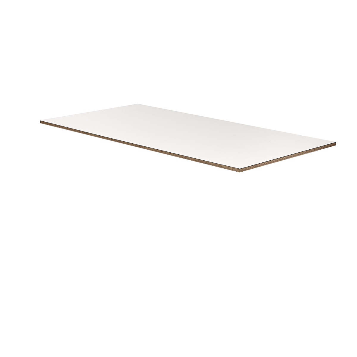 weiße Design White Tischplatte auf weißem Hintergrund